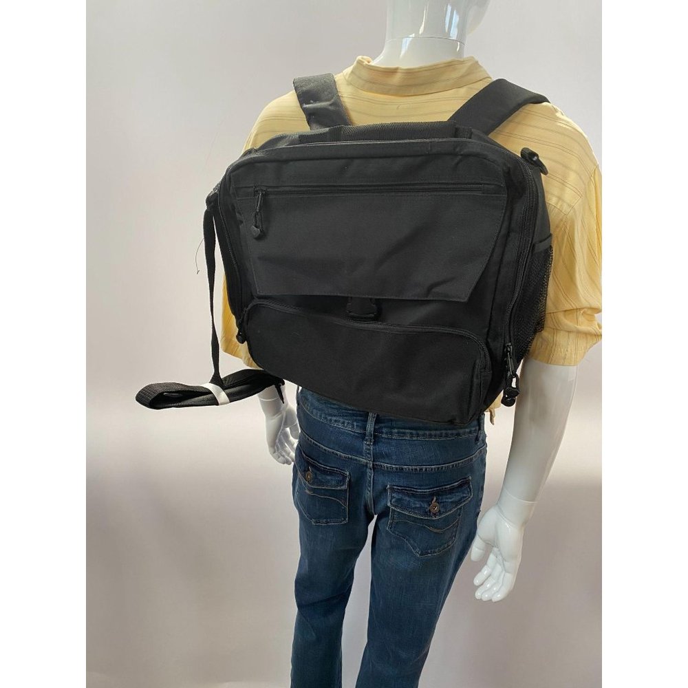 Black Nylon Computer Backpack - Picture 6 of 16